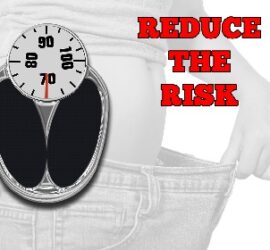 Person holding empty pants pockets with text 'Reduce the Risk'.