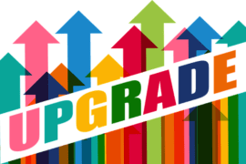 Colorful arrows with the word "Upgrade.